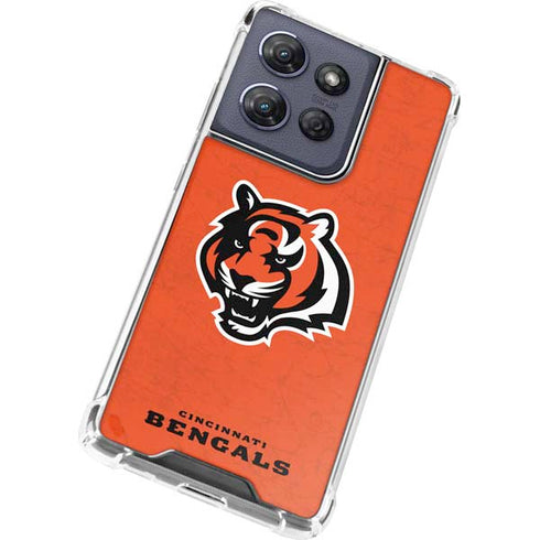NFL Cincinnati Bengals - Alternate Distressed Moto G Play 5G (2025) Clear Case